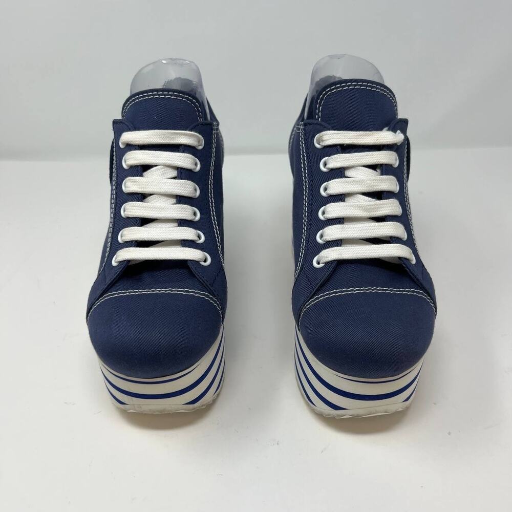 Miu Miu Shoes Women's Size 38.5 Platform Sneakers Authentic Designer Luxury Bold - Picture 3 of 16